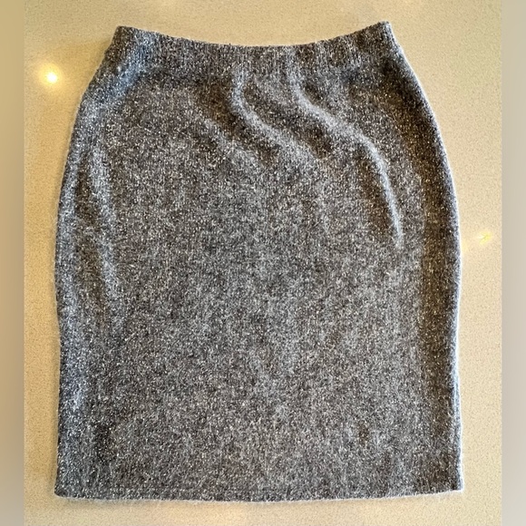 Vintage 80’s grey pencil skirt silk wool blend size medium - Picture 7 of 10